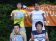 【得点王 石川 達志さん (Interest FG)】<BR><BR>3得点で4人並ぶ。ジャンケンで石川さん(右下)がゲームシャツ獲得!<BR>井上さん(左上)天野さん(右上)丸山さん(左下) Highslide JS