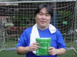【MIP 荒木 昭文さん (ボンバー88)】<BR><BR>ベストGK賞。助っ人&ペナルティシュート対決と大忙しでしたね Highslide JS