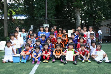 【全体写真】<BR><BR>夏休みはサッカー三昧でみんな真っ黒けだったね Highslide JS