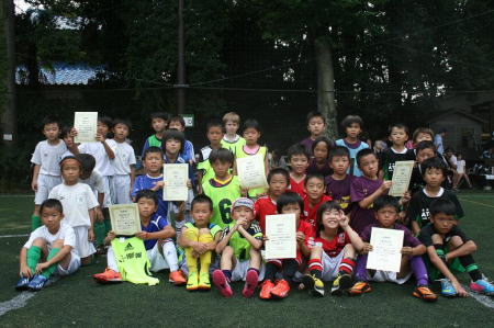 【全体写真】<BR><BR>夏休みも半分終了!まだまだサッカーも勉強もたくさんやろうね! Highslide JS