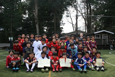 【全体写真】<BR><BR>春らしい季候で、思いっきりサッカーできたね! Highslide JS