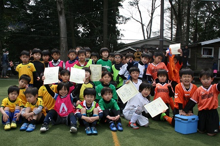 【全体写真】<BR><BR>もうすぐ小学生だね!サッカーがんばろうね! Highslide JS