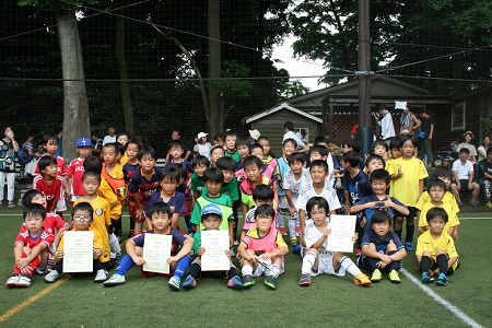 【全体写真】<BR><BR>暑さに負けずに必死にボールを追いかけている子が多かったです! Highslide JS