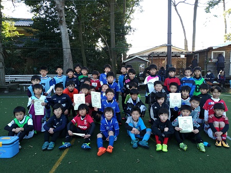 【全体写真】<BR><BR>冬休み、サッカーと勉強、しっかりやろうね! Highslide JS