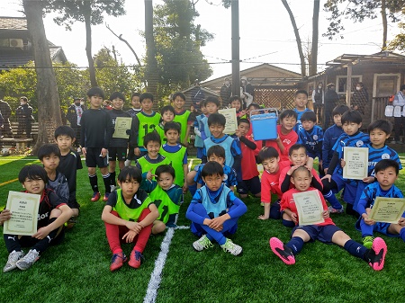 【全体写真】<BR><BR>心地よい気候のなか、思いっきりサッカーできたね! Highslide JS