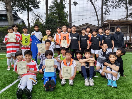 【全体写真】<BR><BR>中学サッカーでの活躍を楽しみにしています! Highslide JS