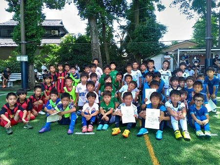 【全体写真】<BR><BR>フットサル大会にプラスしてカブトムシ、クワガタもたくさん採れたね! Highslide JS