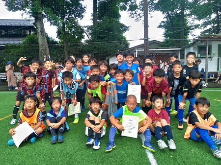 【全体写真】<BR><BR>もうすぐ夏休み!思いっきりサッカーできるね! Highslide JS