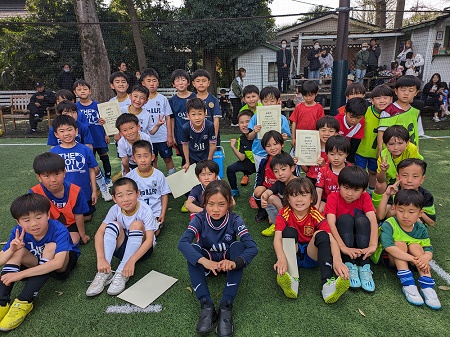 【全体写真】<BR><BR>明日から新学年!新たな気持ちでサッカーもスタートしようね! Highslide JS