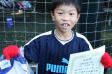 【MVP しょうじ ちあき 君 (針ヶ谷SC)】<BR><BR>前への飛び出しが早くシュートも正確!決勝戦でも貴重な1点取りました! Highslide JS