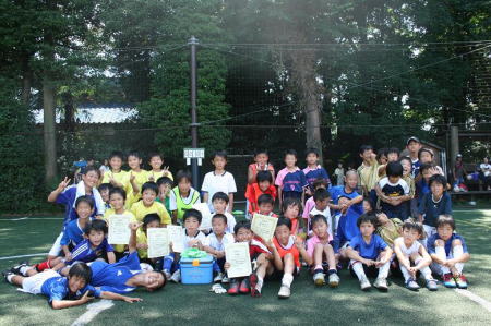 【全体写真】<BR><BR>夏休みもサッカーがんばろうね! Highslide JS